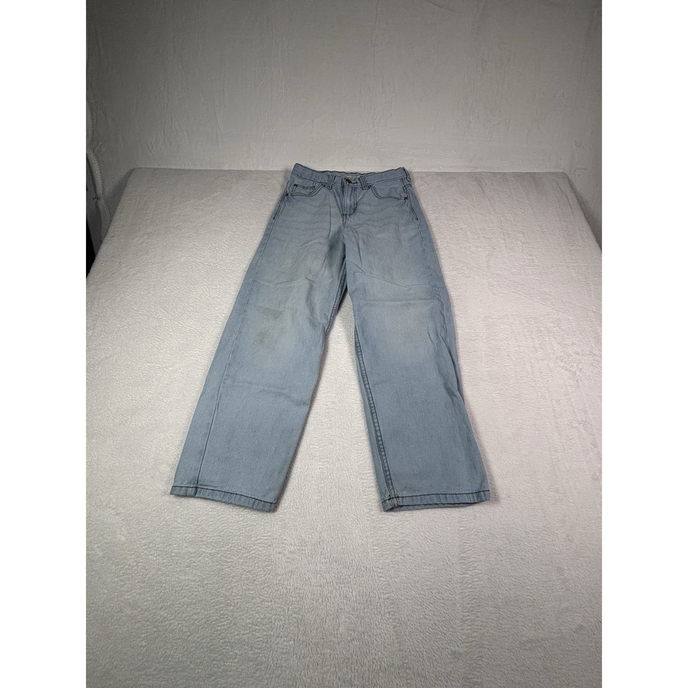 Wrangler Loose Fit Jeans Boys 10 Regular Light Wash Straight Leg Denim Blue